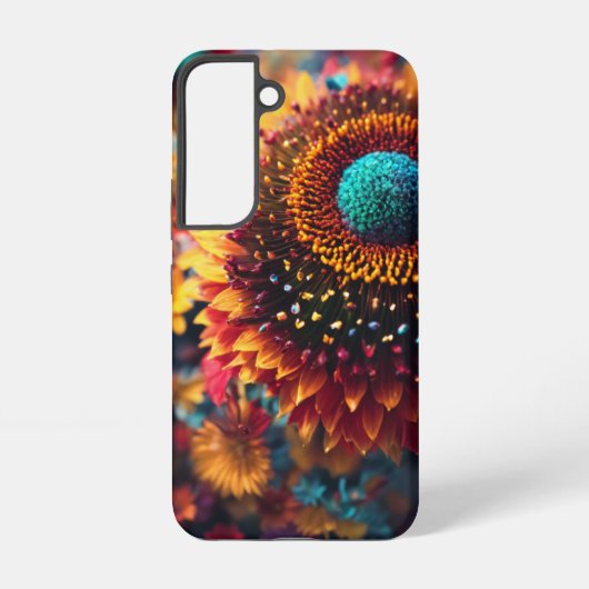鮮やかフローラグローデザイン SAMSUNG GALAXYケース (裏面)