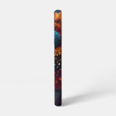 鮮やかフローラグローデザイン SAMSUNG GALAXYケース (左側面)