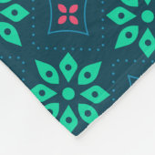 鮮やかフローラシームレスパターン フリースブランケット (角)