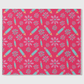 鮮やかフローラシームレスラッピング紙 ラッピングペーパー (フラット)