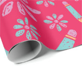 鮮やかフローラシームレスラッピング紙 ラッピングペーパー (ロールコーナー)