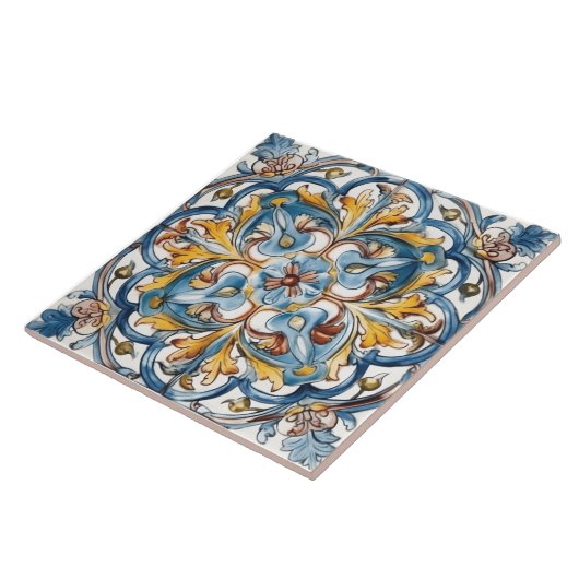 鮮やかフローラタイルデザイン タイル (側面)