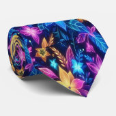 鮮やかフローラダンスのネオン疑問に思ズ ネクタイ (ロール)