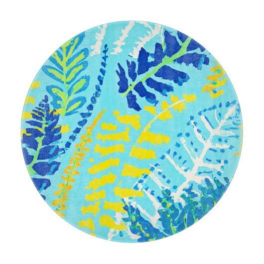 鮮やかフローラデザイン カッティングボード (正面)