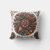 鮮やかフローラデザイン クッション (正面)