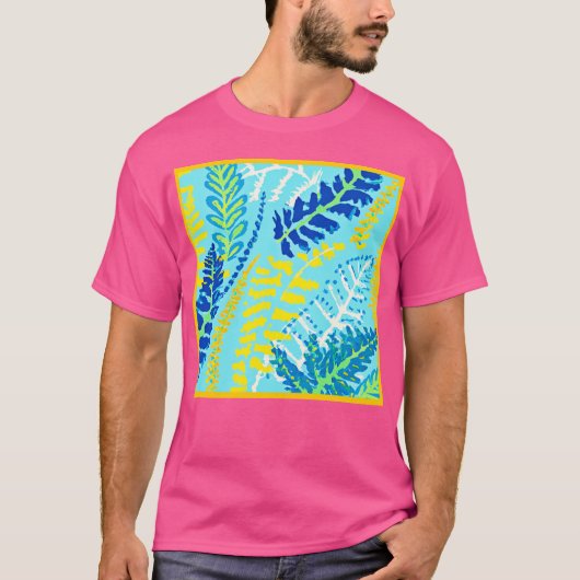 鮮やかフローラデザイン Tシャツ (正面)