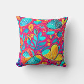 鮮やかフローラハート クッション (正面)