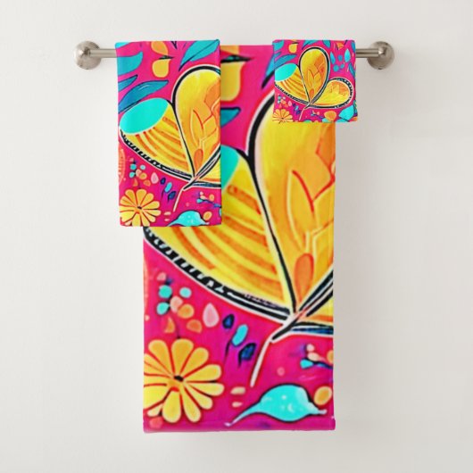 鮮やかフローラハート バスタオルセット (インサイチュ)