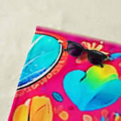 鮮やかフローラハート ビーチタオル (インサイチュ)