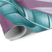 鮮やかフローラファンタジーオン深いパープルキャンバス ラッピングペーパー (ロールコーナー)