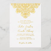鮮やかフローラフレグランスディライトマンダラ結婚ズ 箔招待状 (正面)