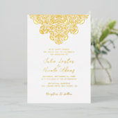 鮮やかフローラフレグランスディライトマンダラ結婚ズ 箔招待状 (立ち正面)