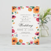 鮮やかフローラフレ結婚ーム 招待状 (スタンド正面)