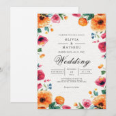 鮮やかフローラフレ結婚ーム 招待状 (正面/裏面)