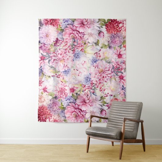 鮮やかフローラ写真の背景 タペストリー (インサイチュ)