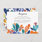 鮮やかフローラ披露宴カード 招待状 (正面/裏面)