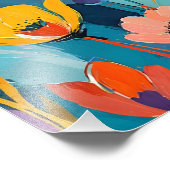 鮮やかフローラ抽象芸術 フォトプリント            (角)