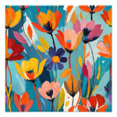 鮮やかフローラ抽象芸術 フォトプリント            (正面)