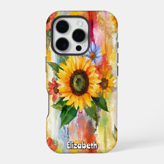 鮮やかフローラ抽象芸術 iPhoneケース (裏面)