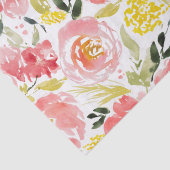 鮮やかフローラ水彩模様 薄葉紙 (詳細)