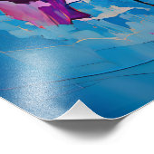 鮮やかフローラ爆発抽象芸術フラワーアート フォトプリント (角)