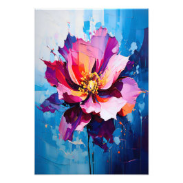 鮮やかフローラ爆発抽象芸術フラワーアート フォトプリント           