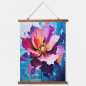 鮮やかフローラ爆発抽象芸術フラワーアート 吊り下げ型タペストリー (正面)