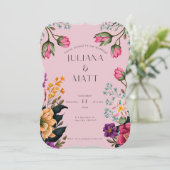 鮮やかフローラ結婚式招待状 (スタンド正面)