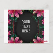 鮮やかフローラ結婚式招待状 ポストカード (裏面)