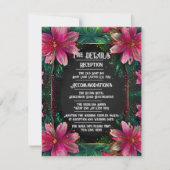 鮮やかフローラ結婚式招待状 出欠カード (正面)