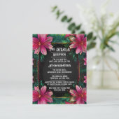鮮やかフローラ結婚式招待状 出欠カード (スタンド正面)