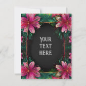 鮮やかフローラ結婚式招待状 出欠カード (裏面)