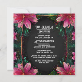 鮮やかフローラ結婚式招待状 招待状