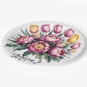 鮮やかフローラ結婚調和 ペーパープレート (アングル)