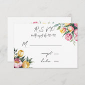 鮮やかフローラ結婚調和 出欠カード (正面/裏面)