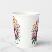 鮮やかフローラ結婚調和 紙コップ (左)