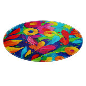 鮮やかフローラ絵を描ファンタジー カッティングボード (角)