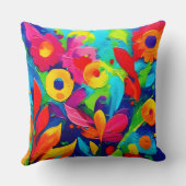 鮮やかフローラ絵を描ファンタジー クッション (裏面)