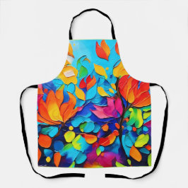 鮮やかフローラ絵を描交響曲 エプロン