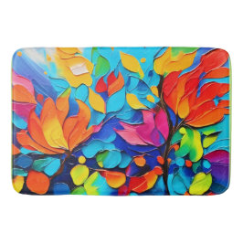 鮮やかフローラ絵を描交響曲 バスマット