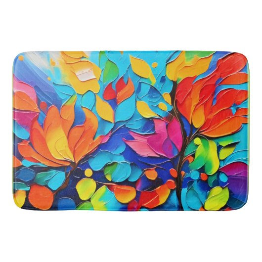 鮮やかフローラ絵を描交響曲 バスマット (正面)