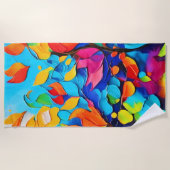 鮮やかフローラ絵を描交響曲 ビーチタオル (正面)