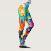 鮮やかフローラ絵を描交響曲 レギンス (右)