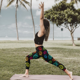 鮮やかフローラ融合レギンスデザイン レギンス