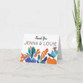 鮮やかフローラ開花サンキューカード 招待状