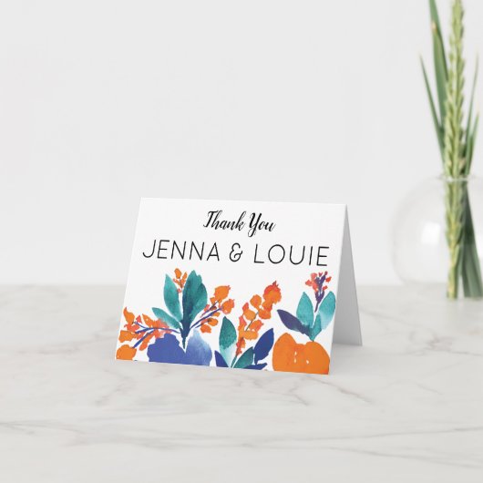 鮮やかフローラ開花サンキューカード 招待状 (正面)