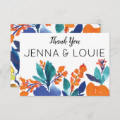 鮮やかフローラ開花サンキューカード 招待状 (正面/裏面)