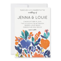 鮮やかフローラ開花結婚式招待状