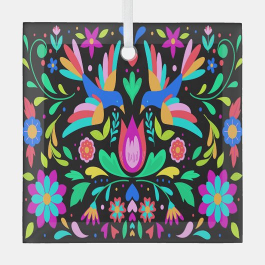 鮮やかフローラ ガラスオーナメント (正面)