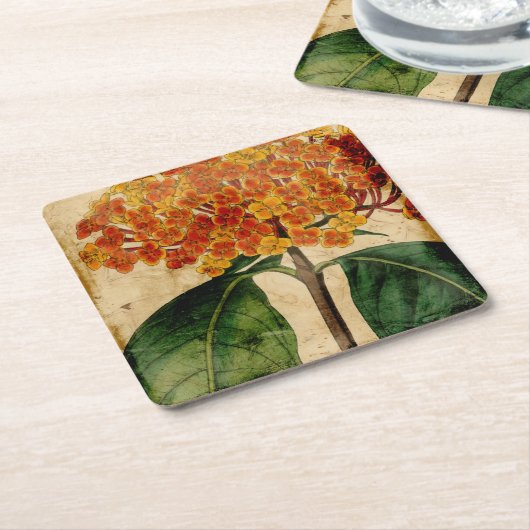 鮮やかフローラ スクエアペーパーコースター (アングル)